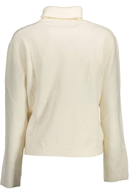 U.S. POLO ASSN. - White Acrylic Women Turtleneck Sweater