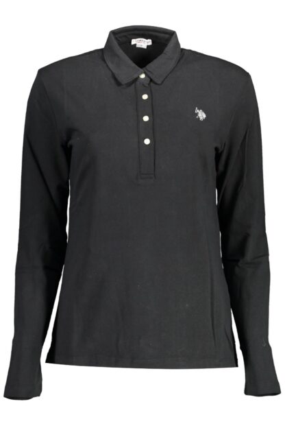 U.S. POLO ASSN. - Black Cotton Women Polo Shirt