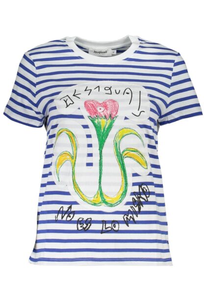 Desigual - Blue Cotton Women T-Shirt