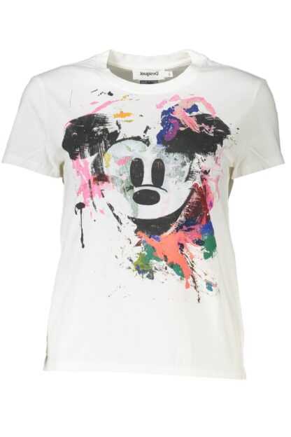 Desigual - White Cotton Women T-Shirt