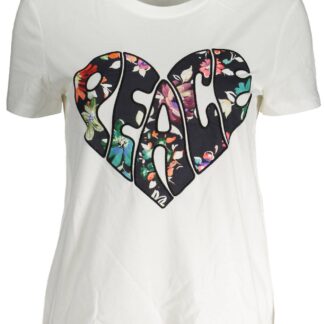 Desigual - White Cotton Women T-Shirt