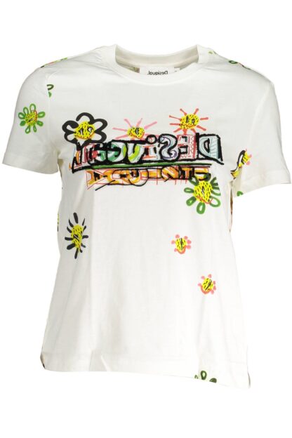 Desigual - White Cotton Women T-Shirt