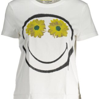 Desigual - White Cotton Women T-Shirt