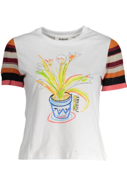 Desigual - White Cotton Women T-Shirt