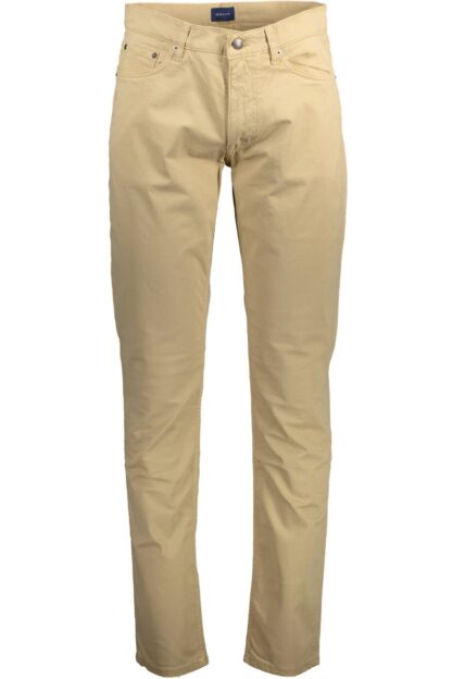 Gant - Beige Cotton Men's Slim Pant