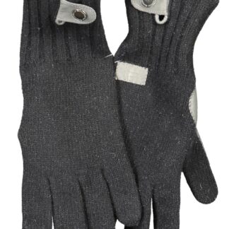 Dolce & Gabbana - Elegant Gray Mink Fur Leather Elbow Gloves