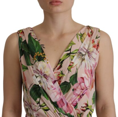 Dolce & Gabbana - Elegant Floral Silk Wrap Dress