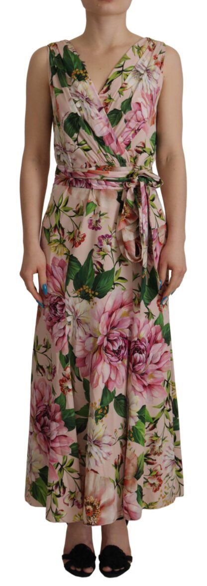 Dolce & Gabbana - Elegant Floral Silk Wrap Dress