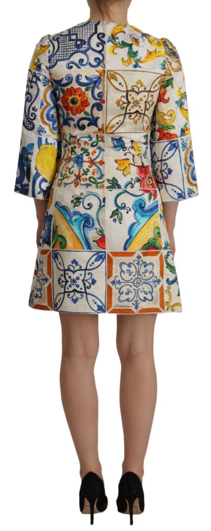 Dolce & Gabbana - Chic Majolica Mini Jacquard Dress