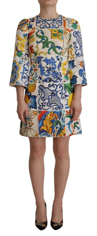 Dolce & Gabbana - Chic Majolica Mini Jacquard Dress