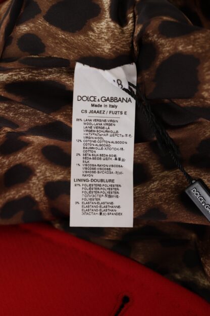 Dolce & Gabbana - Elegant Red Leopard Trench Coat