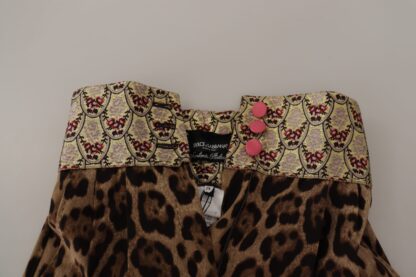 Dolce & Gabbana - High Waist Cropped Leopard Jacquard Pants