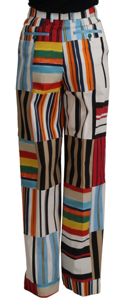 Dolce & Gabbana - Elegant High Waist Striped Trousers