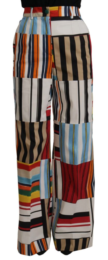 Dolce & Gabbana - Elegant High Waist Striped Trousers