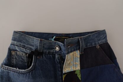 Dolce & Gabbana - Patchwork Jacquard Denim Relaxed Jeans