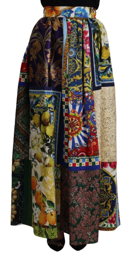 Dolce & Gabbana - High Waist Maxi Skirt with Sicilian Patterns