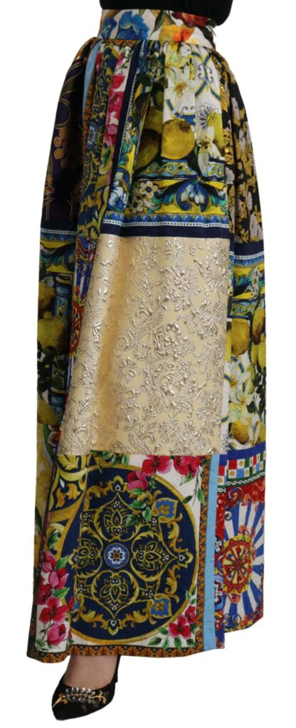 Dolce & Gabbana - High Waist Maxi Skirt with Sicilian Patterns