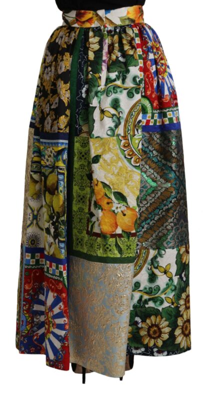 Dolce & Gabbana - High Waist Maxi Skirt with Sicilian Patterns