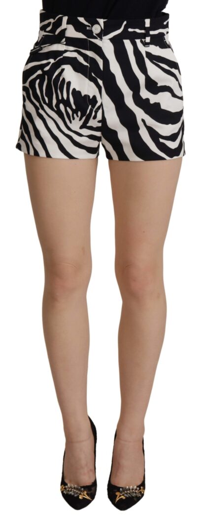 Dolce & Gabbana - Zebra Print Mid Waist Hot Pants