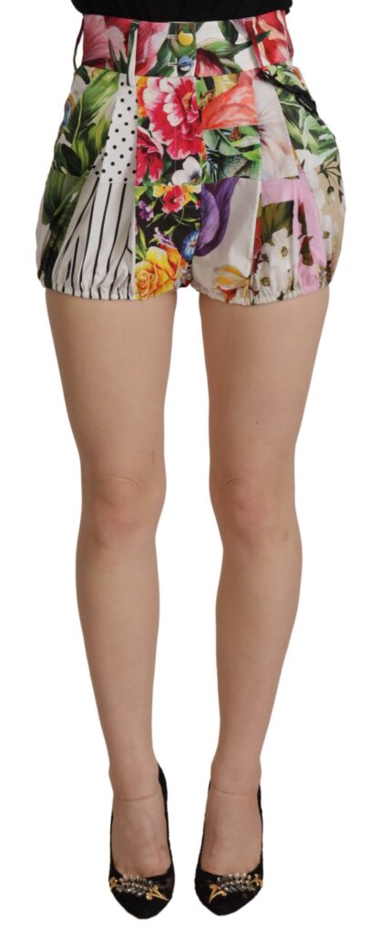 Dolce & Gabbana - Multicolor Majolica Floral High-Waist Shorts