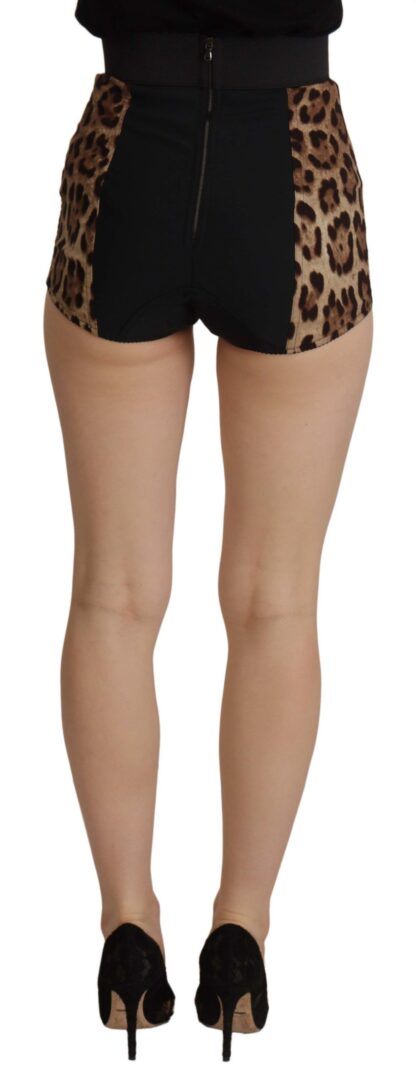 Dolce & Gabbana - Leopard Print High Waist Hot Pants Shorts