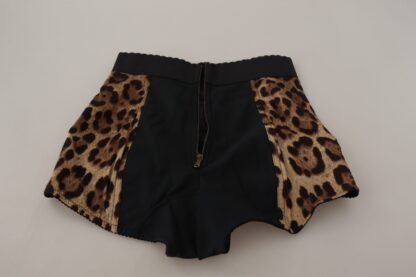 Dolce & Gabbana - Leopard Print High Waist Hot Pants Shorts