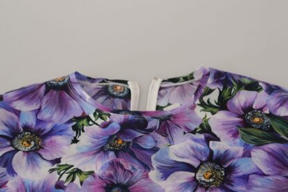 Dolce & Gabbana - Elegant Floral Silk Long Sleeve Blouse