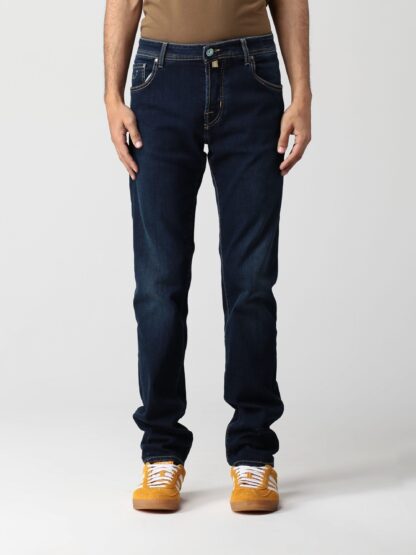 Jacob Cohen - Elegant Blue Denim with Turquoise Pony Patch