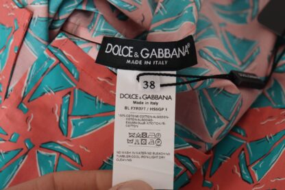 Dolce & Gabbana - Chic Pink Sailboat Print Cotton Top