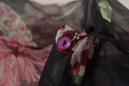 Dolce & Gabbana - Elegant Floral Silk Scarf Neck Blouse