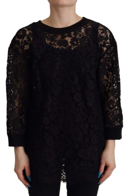 Dolce & Gabbana - Elegant Black Long Sleeve Blouse Top