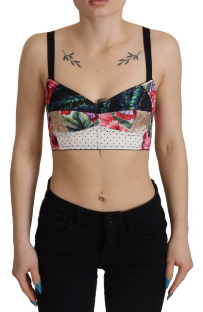 Dolce & Gabbana - Floral Print Cropped Corset Top