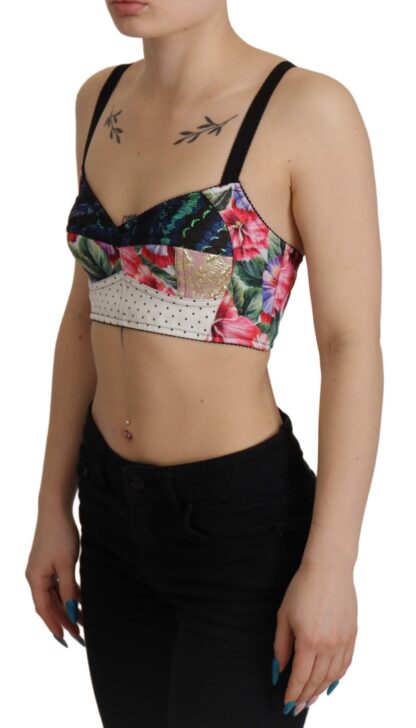 Dolce & Gabbana - Floral Print Cropped Corset Top