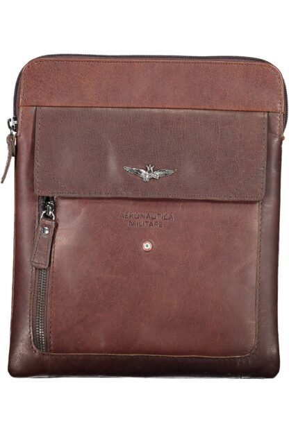 Aeronautica Militare - Brown Polyester Men Shoulder Bag