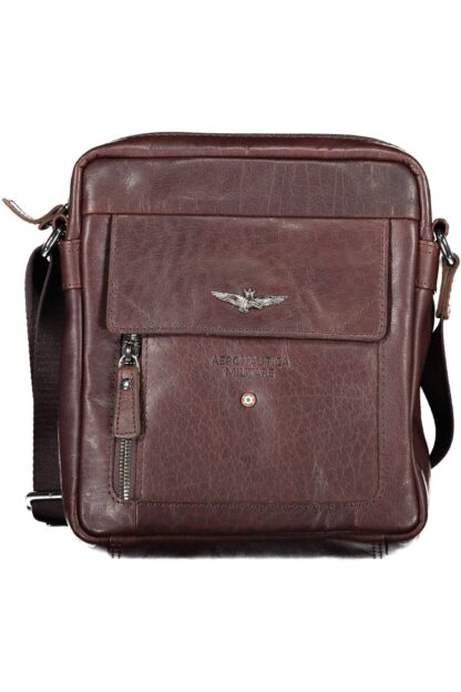 Aeronautica Militare - Brown Polyester Men Shoulder Bag