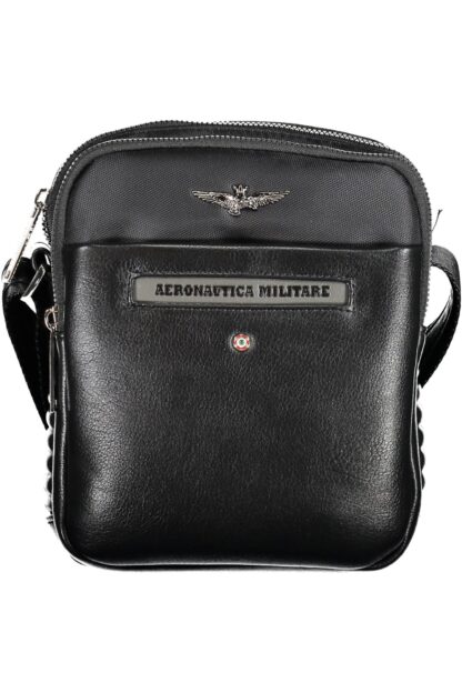 Aeronautica Militare - Black Polyester Men Shoulder Bag