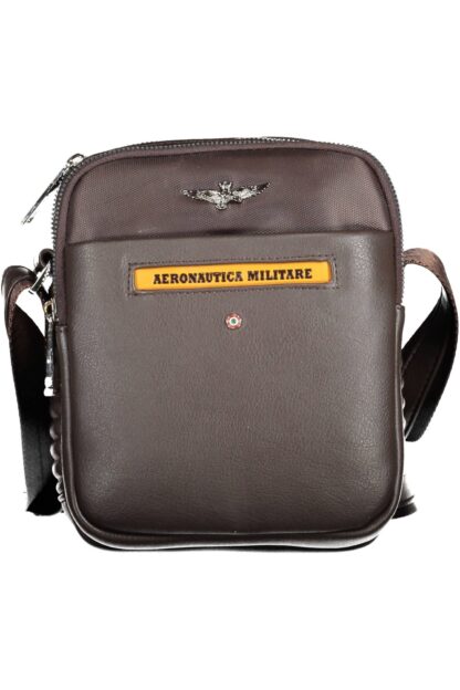 Aeronautica Militare - Brown Polyester Men Shoulder Bag