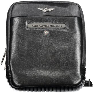 Aeronautica Militare - Black Polyester Men Shoulder Bag