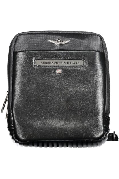 Aeronautica Militare - Black Polyester Men Shoulder Bag