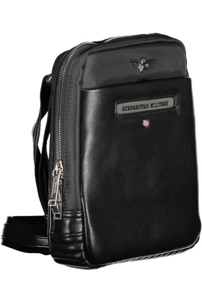 Aeronautica Militare - Black Polyester Men Shoulder Bag