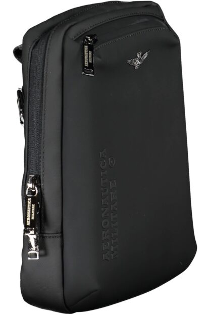 Aeronautica Militare - Black Polyester Men Shoulder Bag