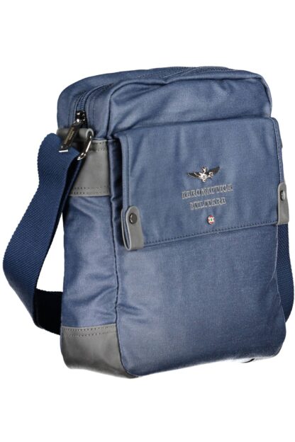 Aeronautica Militare - Blue Cotton Men Shoulder Bag