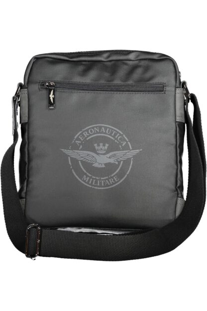 Aeronautica Militare - Black Cotton Men Shoulder Bag