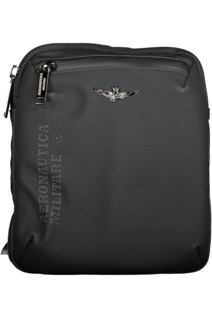 Aeronautica Militare - Black Polyester Men Shoulder Bag