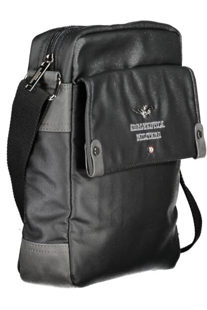 Aeronautica Militare - Black Cotton Men Shoulder Bag