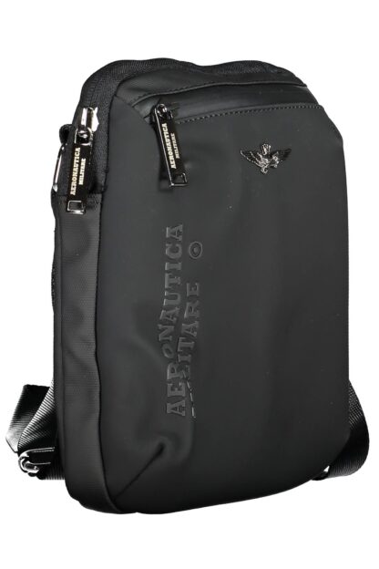 Aeronautica Militare - Black Polyester Men Shoulder Bag