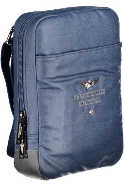 Aeronautica Militare - Blue Cotton Men Shoulder Bag