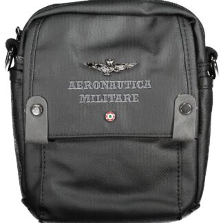 Aeronautica Militare - Black Polyester Men Shoulder Bag