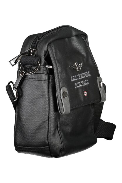 Aeronautica Militare - Black Cotton Men Shoulder Bag