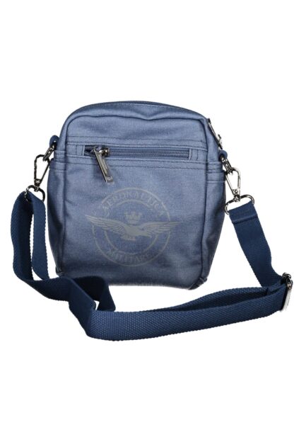 Aeronautica Militare - Blue Cotton Men Shoulder Bag